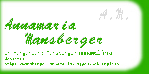 annamaria mansberger business card